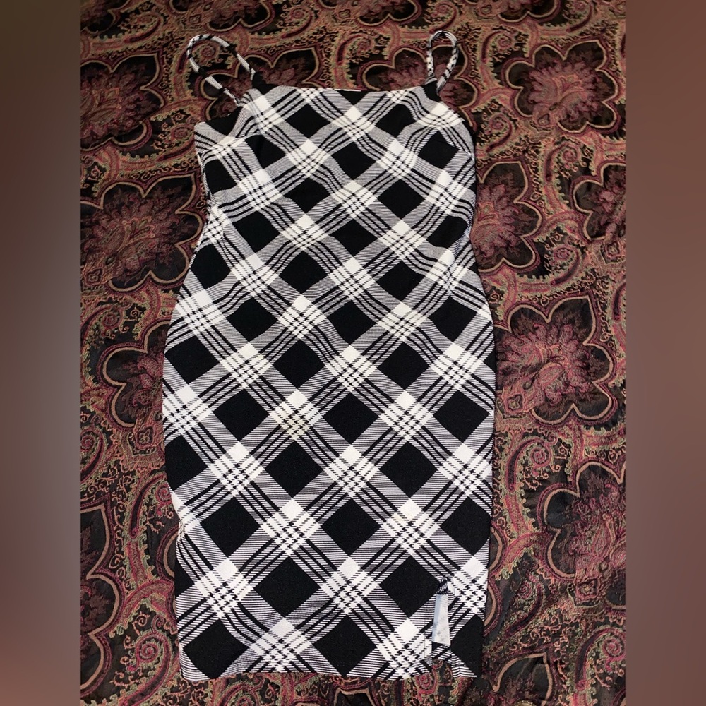 plaid dress from belks. size L.